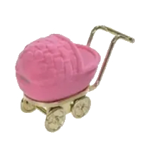 CAJA INFANTIL CARRO ROSA DE BEBÉ