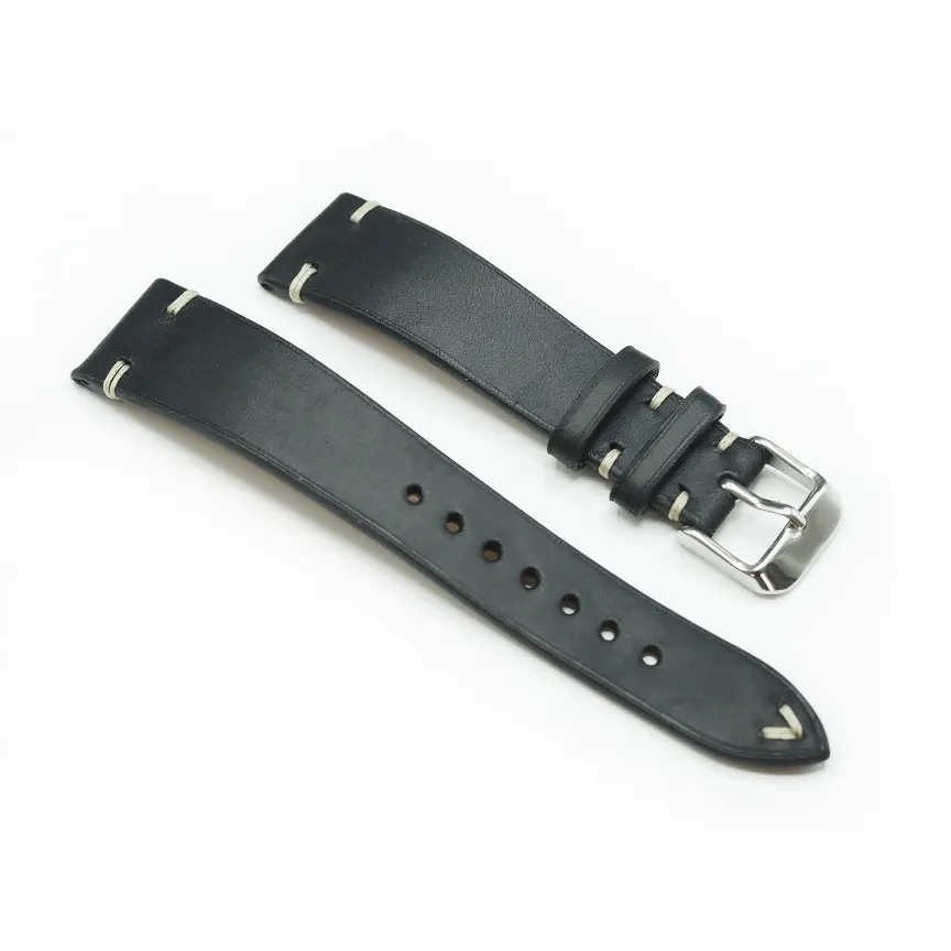 CORREA PIEL PLANA CLASSIC PULL NEGRA   22 mm