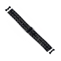 BRAZALETE NEGRO TERMINAL CURVO 18 mm